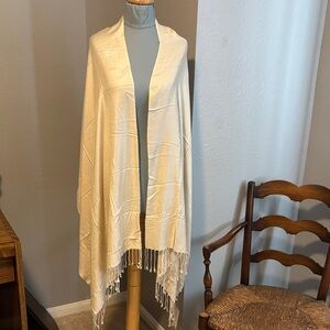 Large Scarf/Wrap by Spectrum Cream One Size NWT
